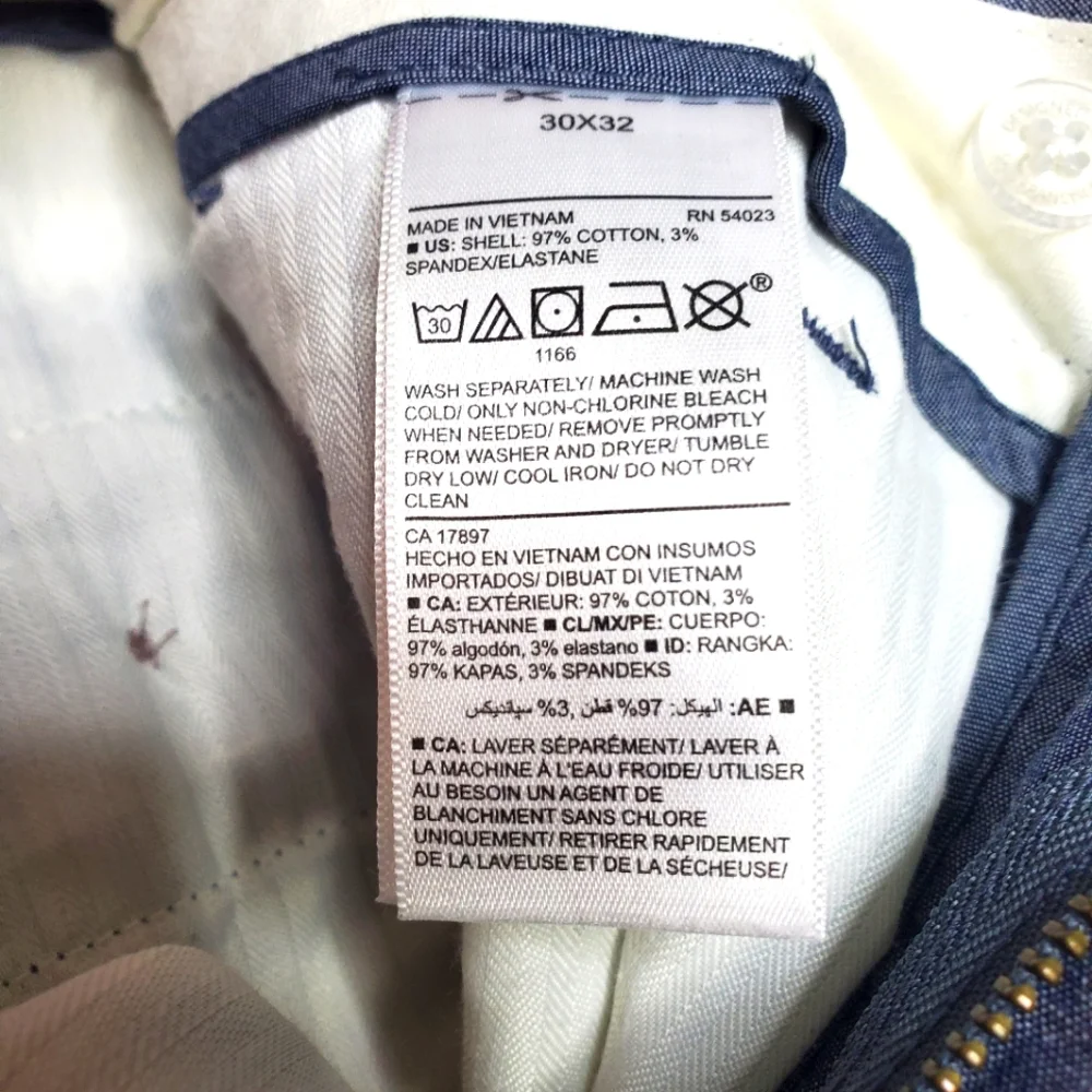 Old Navy Men's Signature Slim Chambray Pants Size 30